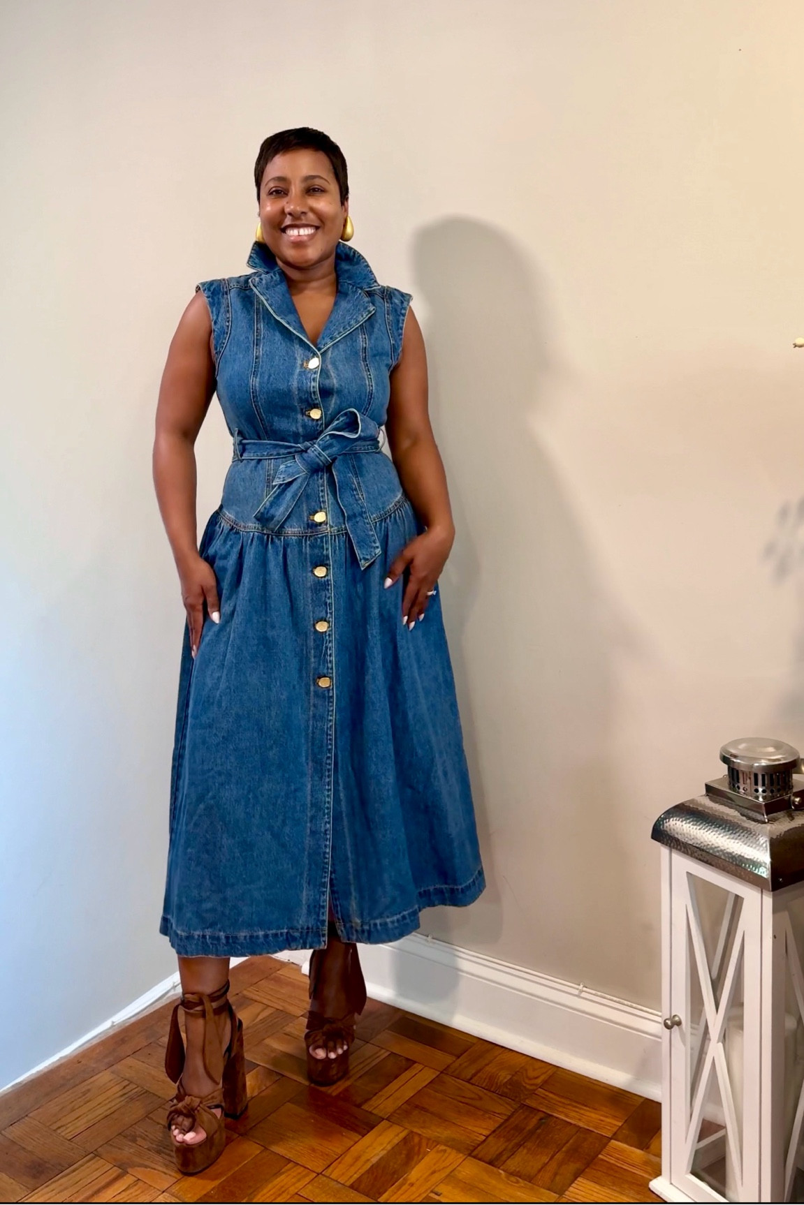 Denim summer dress
Denim dress 
Brunch outfit 

#LTKFindsUnder50 #LTKOver40 #LTKSeasonal