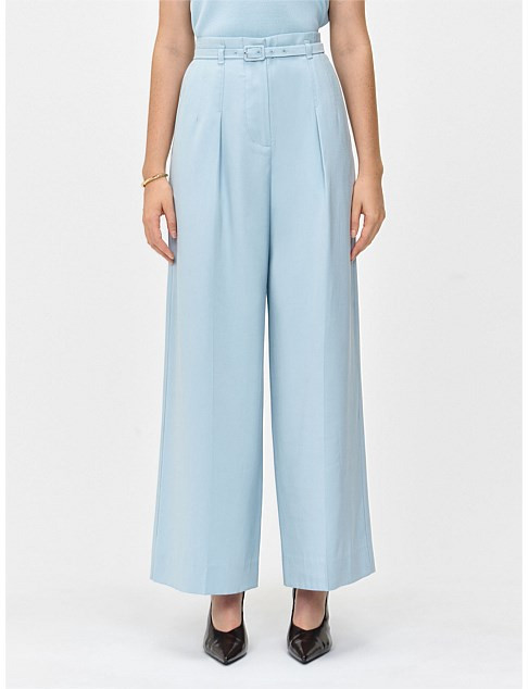 Veronika Maine Drapey Ecovero Viscose Belted Pant | David Jones | David Jones (Australia & New Zealand)