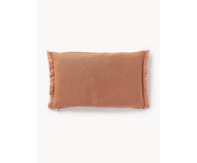 Leinen-Kissenhülle Luana mit Fransen | Westwing EU