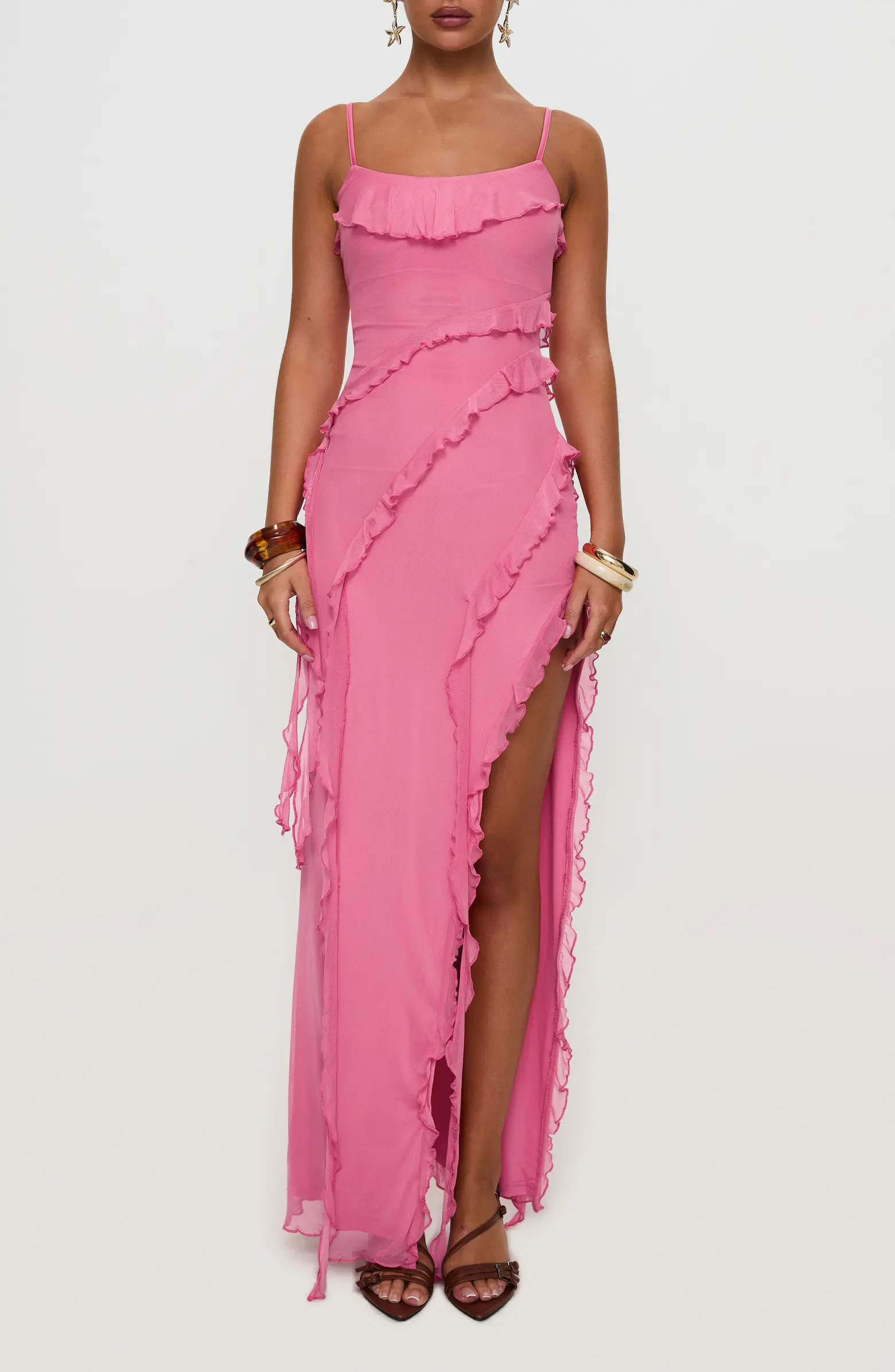Princess Polly Valerian Ruffle Mesh Gown | Nordstrom | Nordstrom