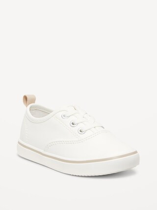 Unisex Elastic-Lace Faux-Leather Sneakers for Toddler | Old Navy (US)