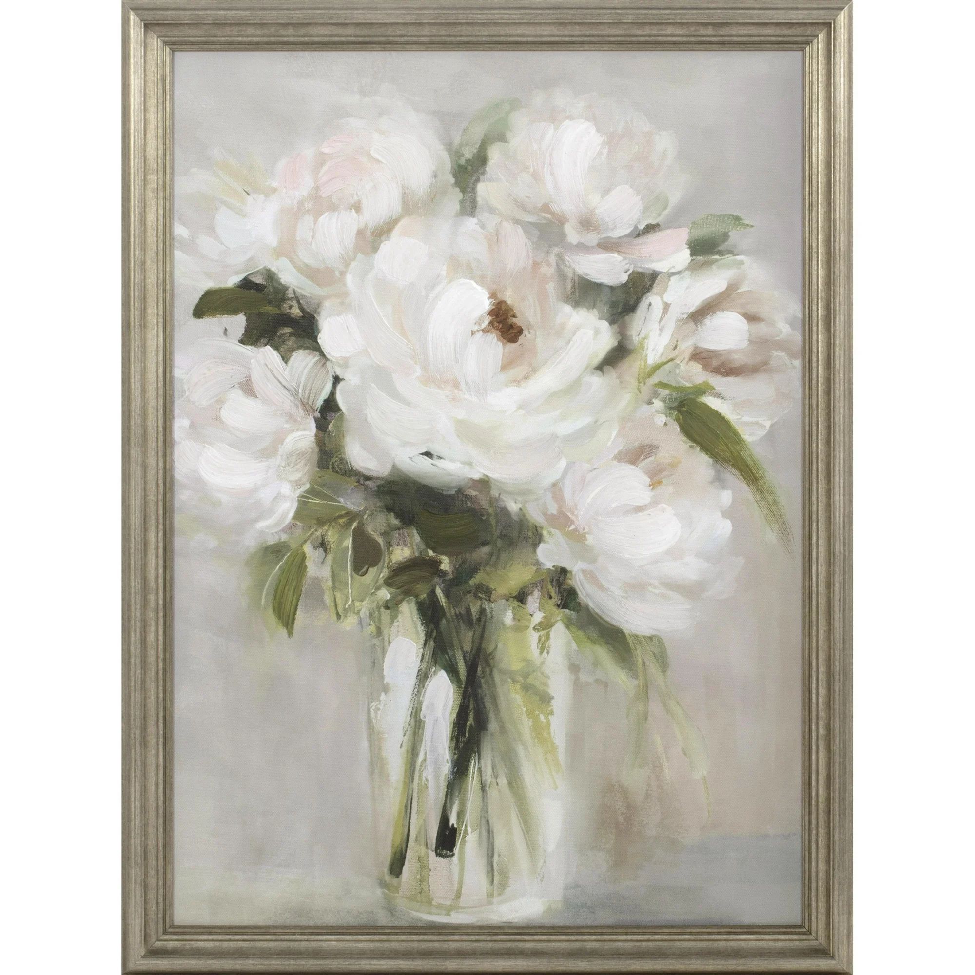 My Texas House Peachy Rose Bouquet Framed Emb Canvas Board 18" x 24" | Walmart (US)