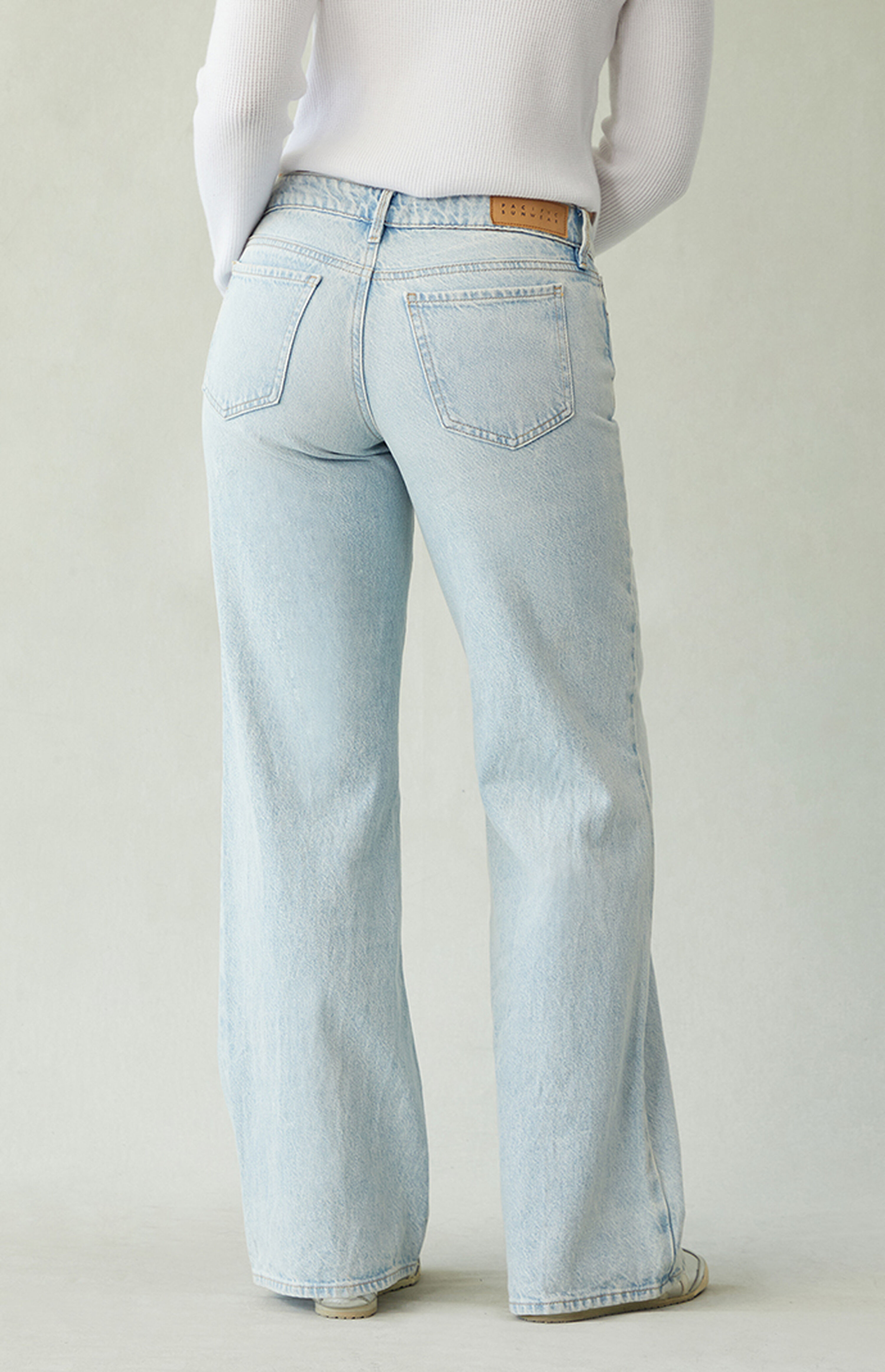 PacSun Light Indigo Low Rise Girlfriend Jeans | PacSun