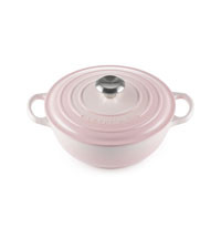 Le Creuset Signature La Marmite aus Gusseisen mit Deckel, Ø 24 cm, Shell Pink, 21114247770430 | Amazon (DE)