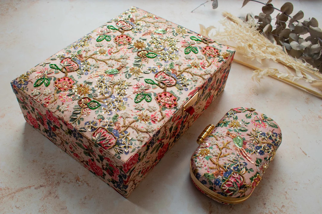 Mumbai Dreams Trousseau Box NUDE PINK - Etsy | Etsy (US)