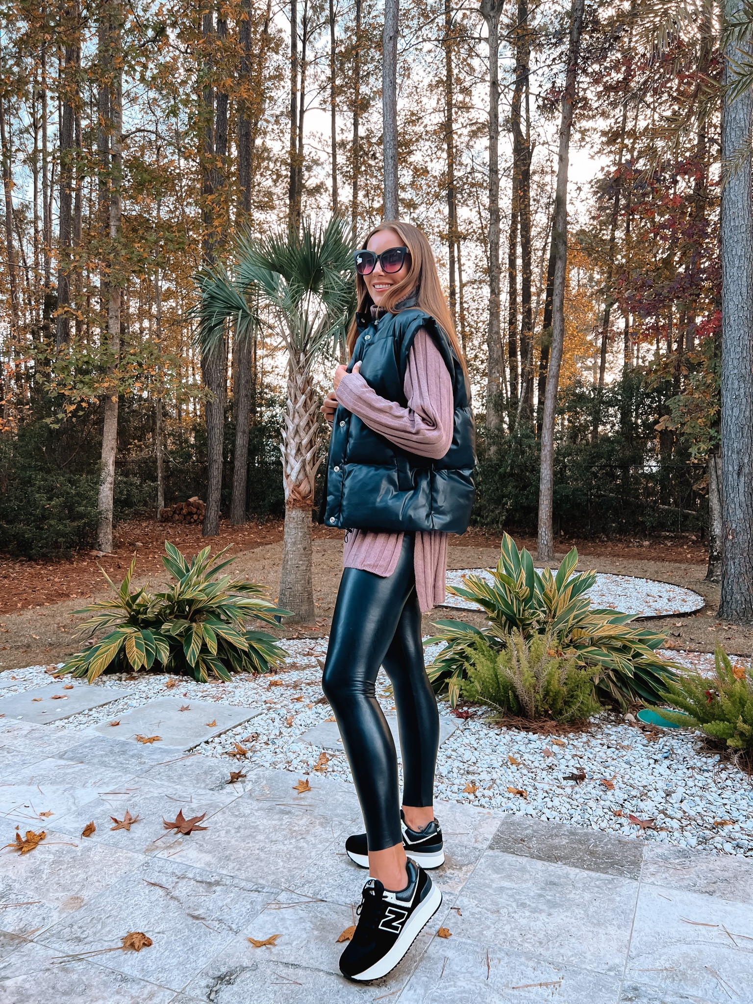 Commando faux leather leggings, faux leather vest, Outfit idea what the best, winter outfit idea, how to style faux leather leggings 

#LTKshoecrush #LTKsalealert #LTKstyletip