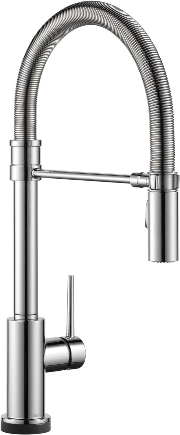 Delta Faucet Trinsic Touch Kitchen Faucet with Touchless Technology, Chrome Pro Commercial Style ... | Amazon (US)