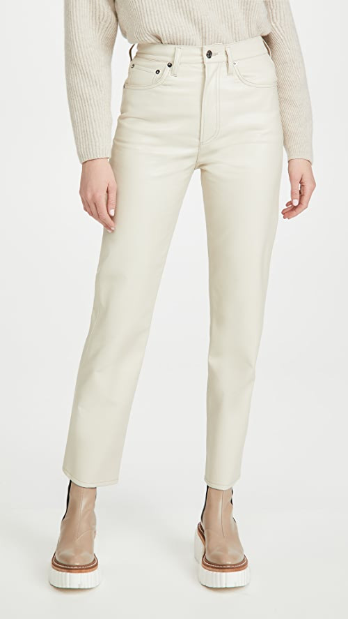 AGOLDE Recycled Leather Fitted 90's Pants | SHOPBOP | Shopbop