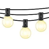 Mr Beams 5W G40 Bulb Incandescent Weatherproof Indoor/Outdoor String Lights, 100 ft, Black, Feet | Amazon (US)