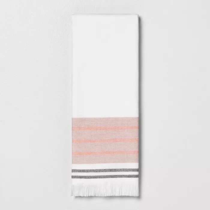 Engineered Ombre Border Hand Towel Copper/Gray - Hearth & Hand™ with Magnolia | Target
