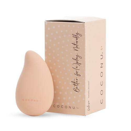 COCONU Wave Personal Massager | Water Resisant Silicone Body Massager, Quiet w/ 10 Vibration Settings - Ergonomic Curved Design, USB Rechargeable for Relaxation & Self Care | Amazon (US)