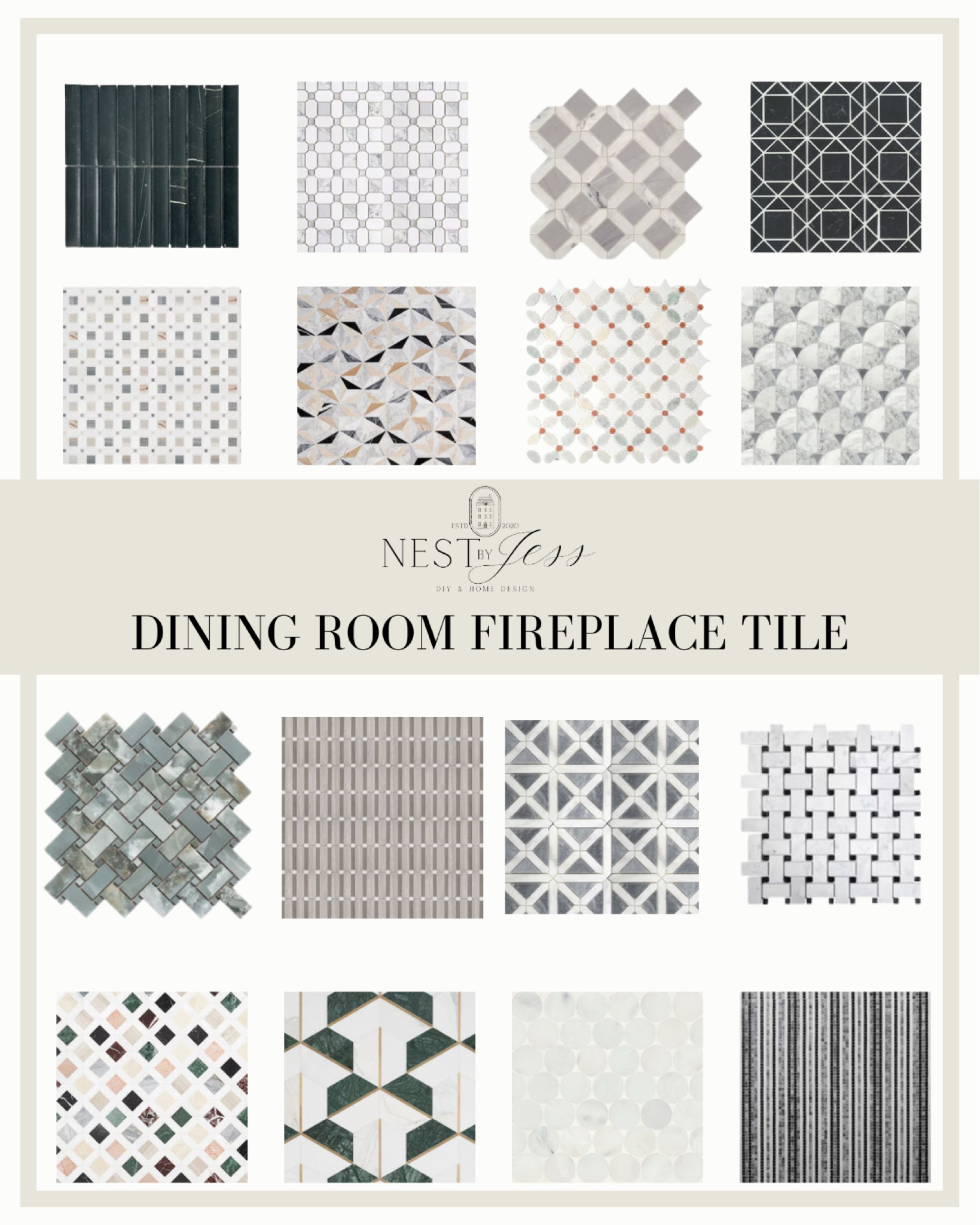 As I start to finalize my choices for my dining room DIY fireplace, I did a round up of my short-list of tile options! I definitely know that I want a marble mosaic, and I found SO MANY pretty ones while I was at Lowe’s! 

I’ve been going back & forth trying to pick my favorite, and I just can’t decide - there are too many goodies to choose from! 

Which one would you pick?? Let me know! 

#LTKHome