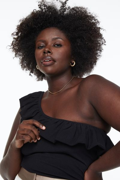 Flounced One-shoulder Top | H&M (US + CA)