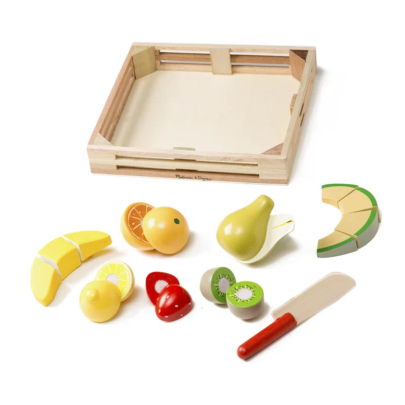 18 Piece Play Food Cutting Fruit Crate Set | Wayfair North America