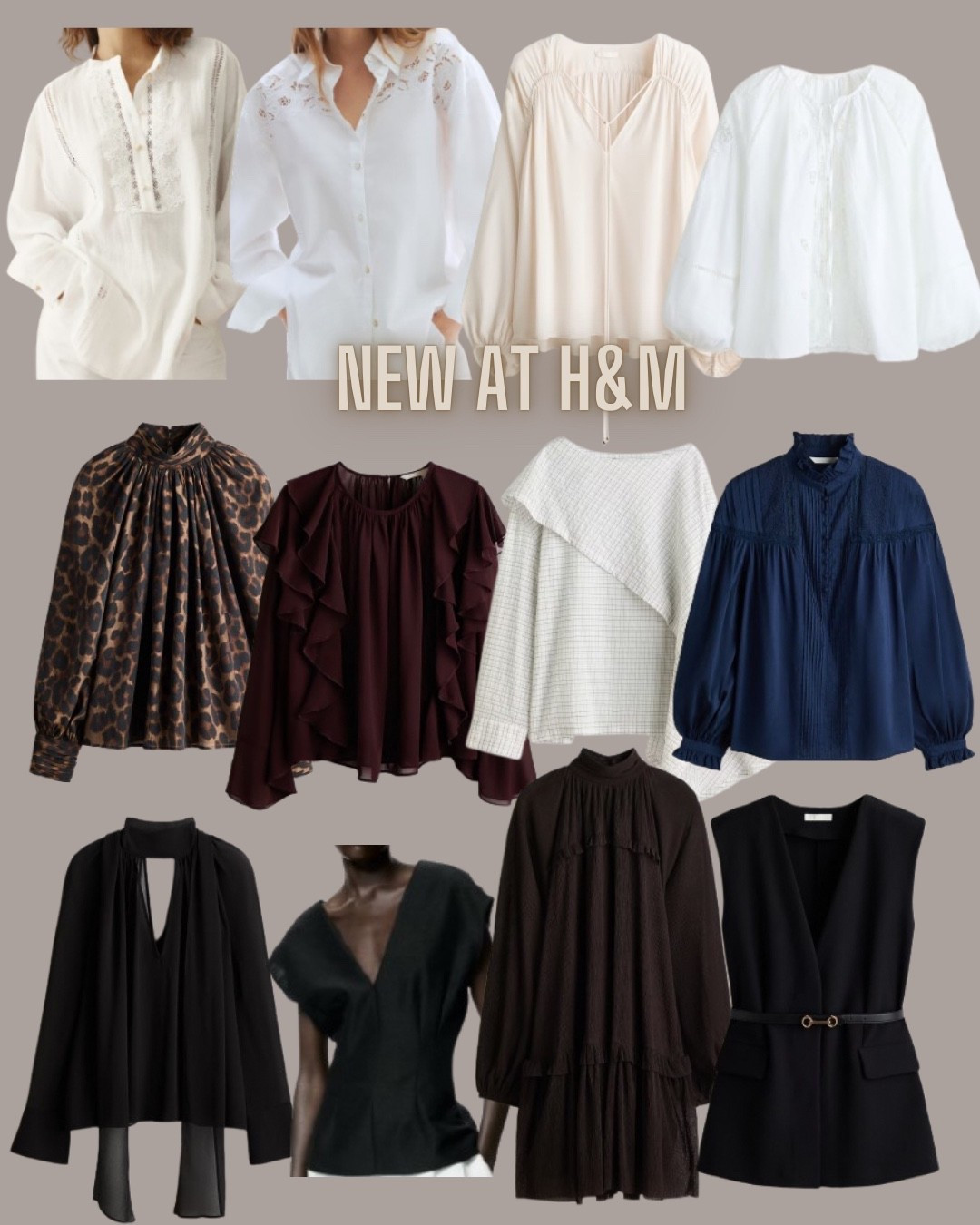 H&m fashion
Blouse
Workwear
Spring tops
Cape top
