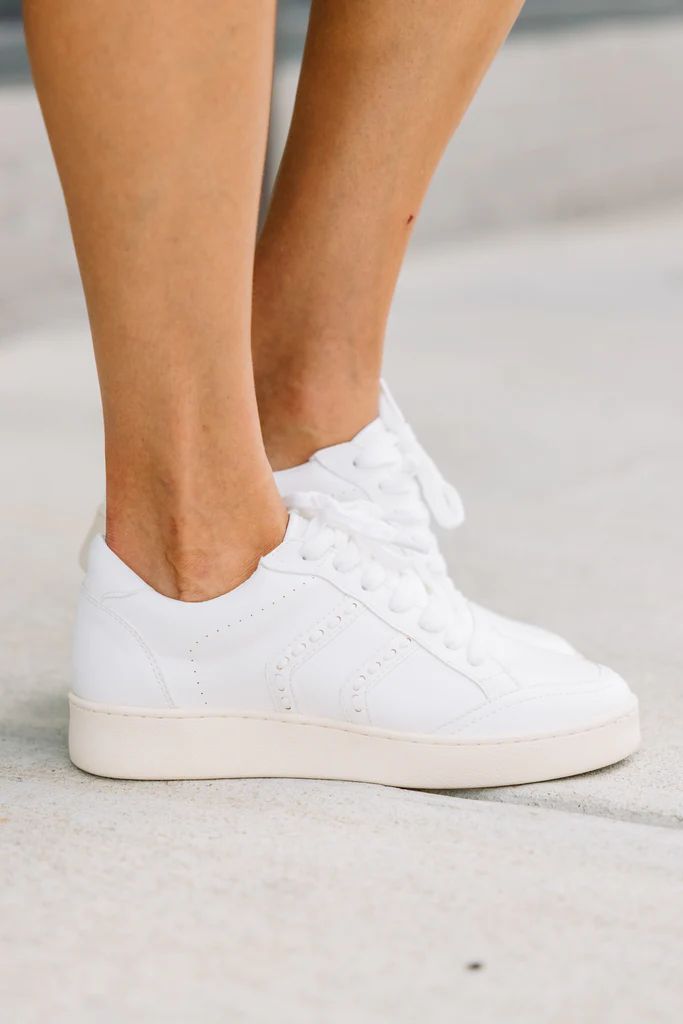 Give It A Try White Platform Sneakers | The Mint Julep Boutique