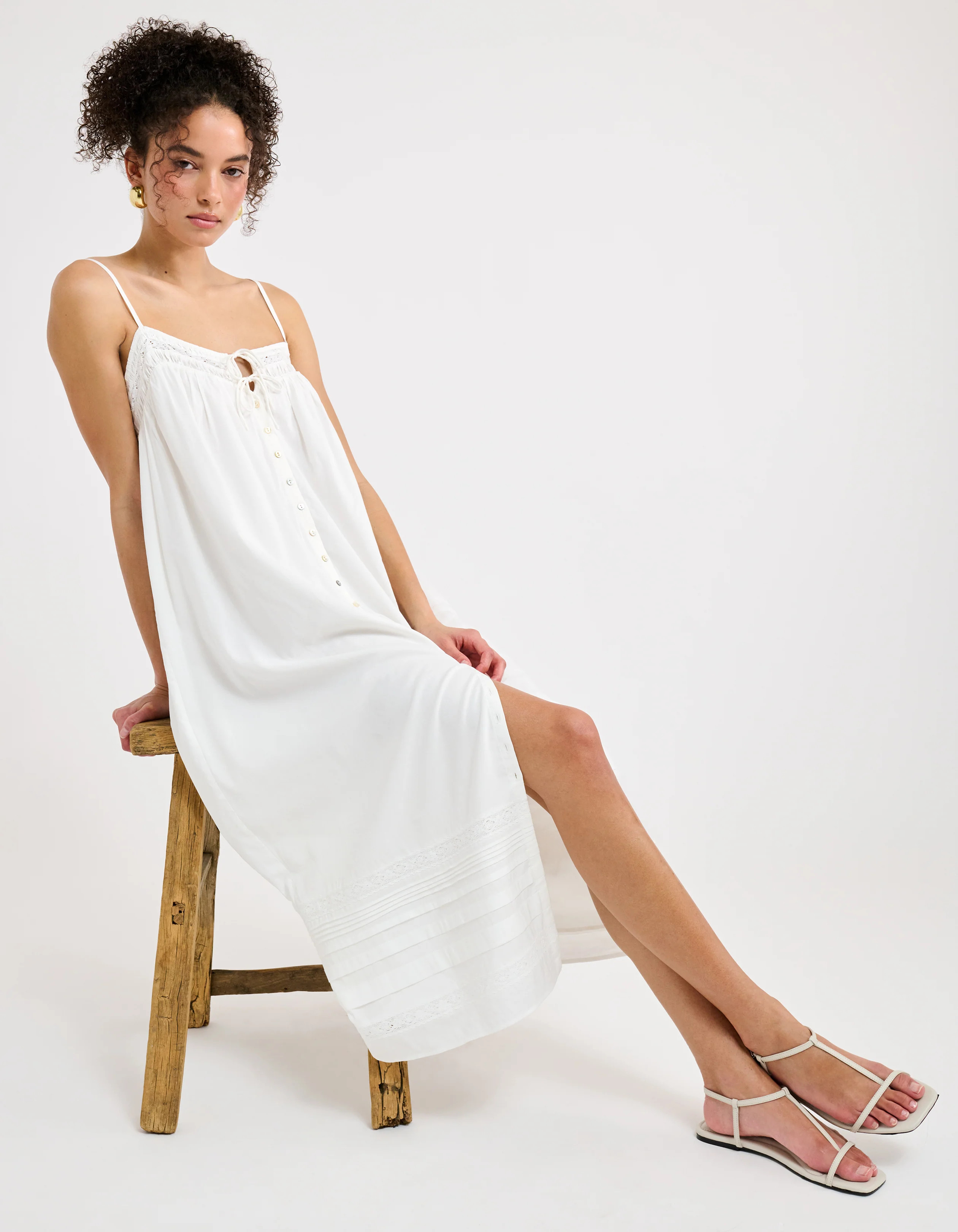 Women's Sunvale Midi Dress in White | Shop Rumored | Rumored