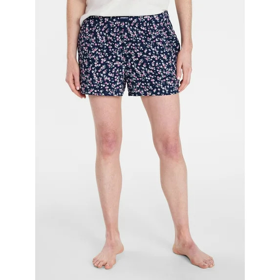 Joyspun Women's Woven Pajama Boxer Shorts, 3'' Inseam, Sizes XS-3X | Walmart (US)