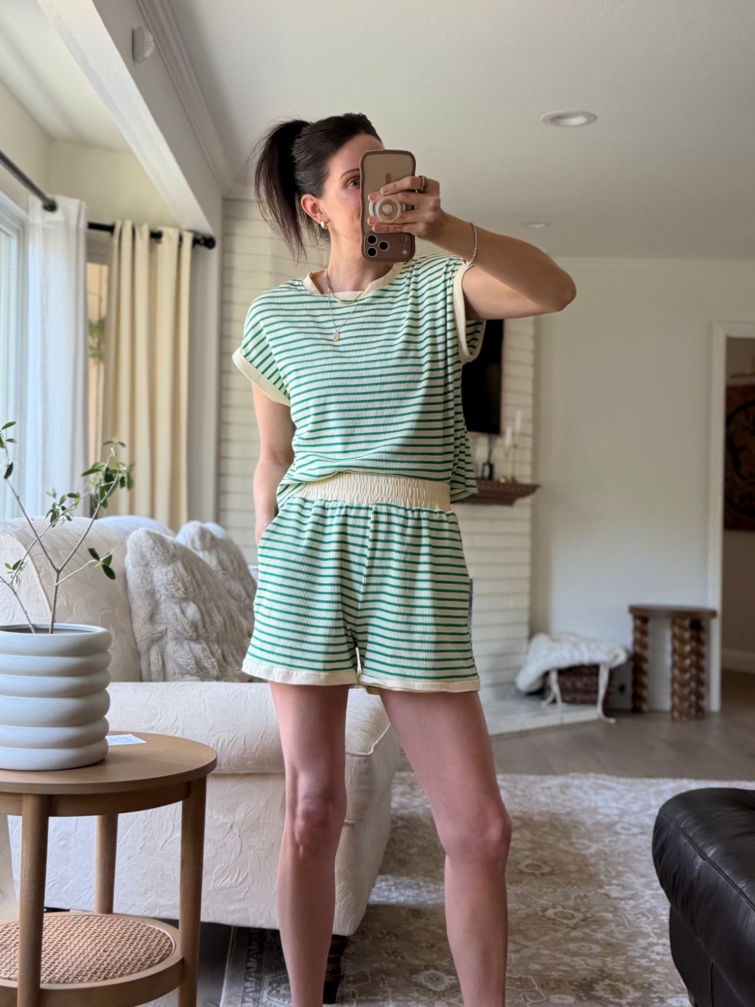 This was one of your favorites from last year. I’m wearing a medium (size up). I have washed it quite a few times and it’s held up so well. Lots of color options available. The stock photo looks like it’s green and white but mine is green and a butter yellow/cream  

#LTKTravel #LTKActive #LTKootd