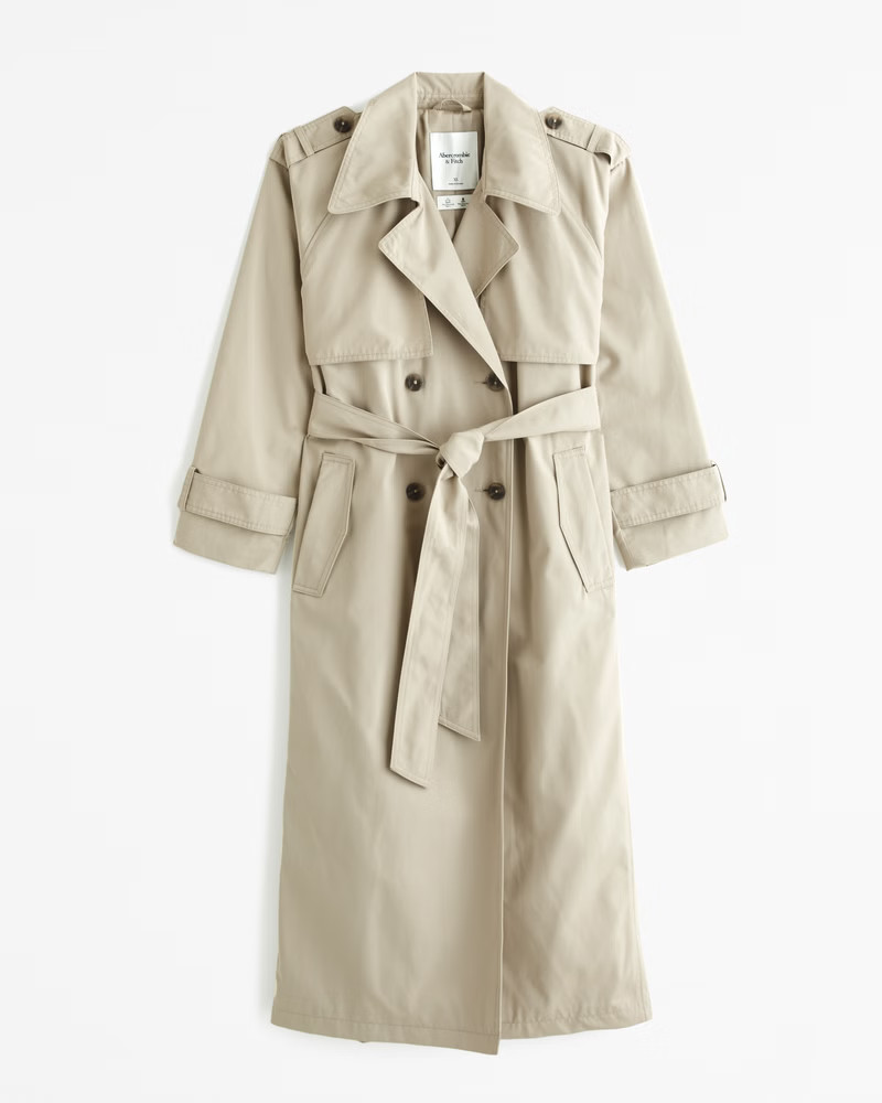 Women's Full-Length Trench Coat | Women's New Arrivals | Abercrombie.com | Abercrombie & Fitch (US)