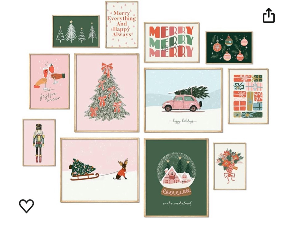 Trendy Christmas posters for a wall collage !! 

#LTKSeasonal #LTKHome #LTKHoliday