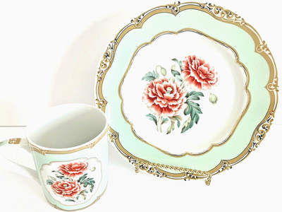 VTG Winterthur Floral President Polk Dessert Plate & Cup Andrea Sadek (Set of 2) | eBay US