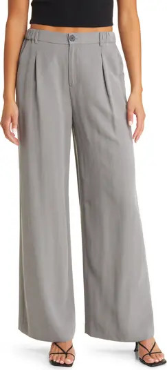 Twill Wide Leg Trousers | Nordstrom