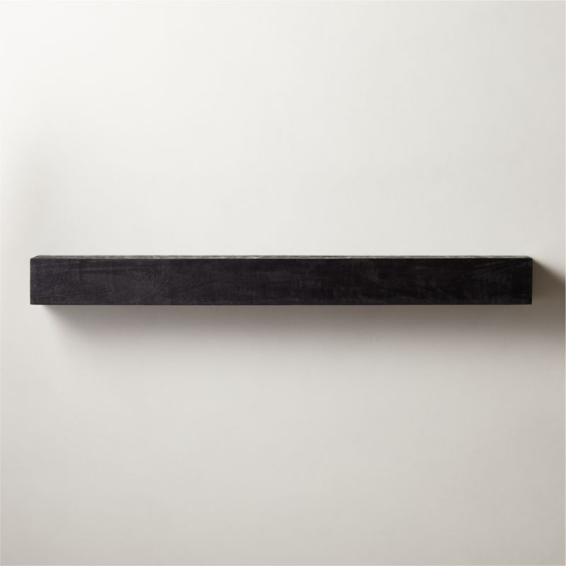 Caia Black Mantel Shelf 60" + Reviews | CB2 | CB2