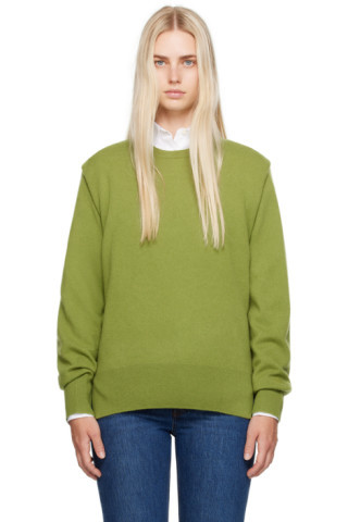 TOTEME - Green Crewneck Sweater | SSENSE