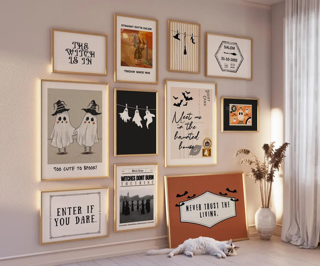 50 Mega Halloween Spooky Ghost Witch Prints: Retro Spooky Home Decor Art (digital Download) - Ets... | Etsy (US)