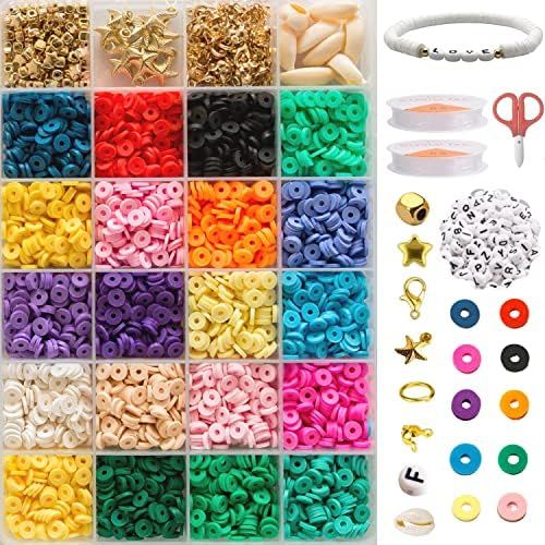 Freedom Sales - Clay Beads - 260 Letters - Polymer Clay Beads for Jewelry Making Kit with Extra L... | Amazon (US)