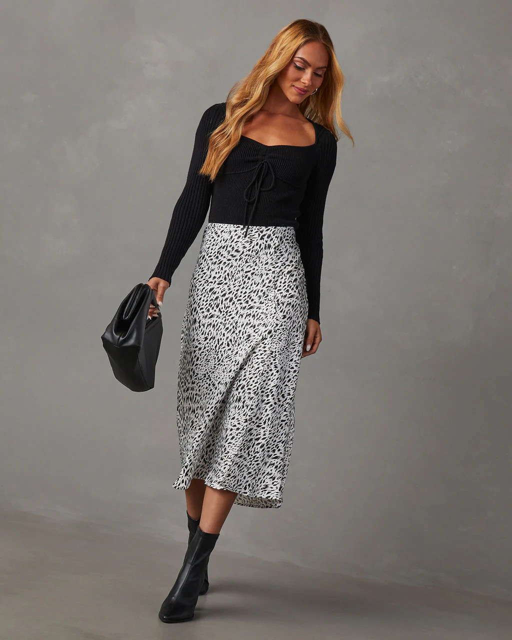 Santos Ribbed Tie Front Sweater | VICI