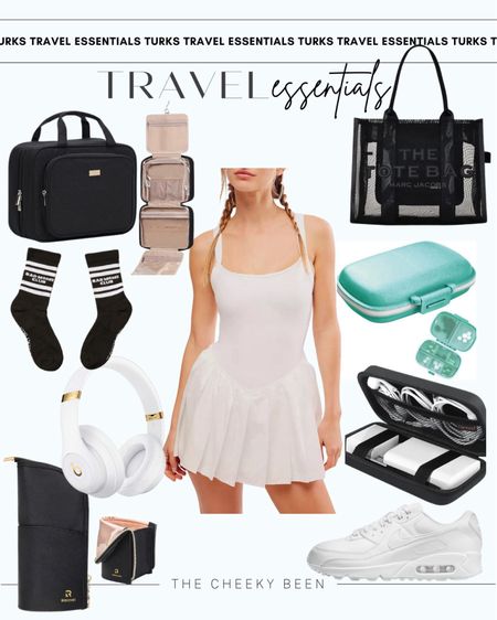 Vacation travel essentials! Lots from Amazon - outside of the skort, I use all of these every time we travel! Shop the bad mom’s club crew socks on thecheekybeen.com 

#LTKTravel #LTKFindsUnder50 #LTKFitness