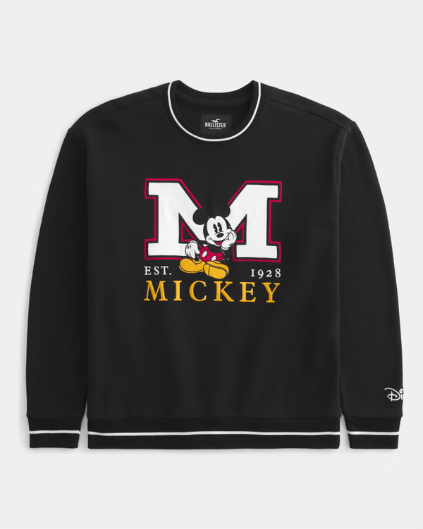 Relaxed Mickey Graphic Crew Sweatshirt | Hollister (US)