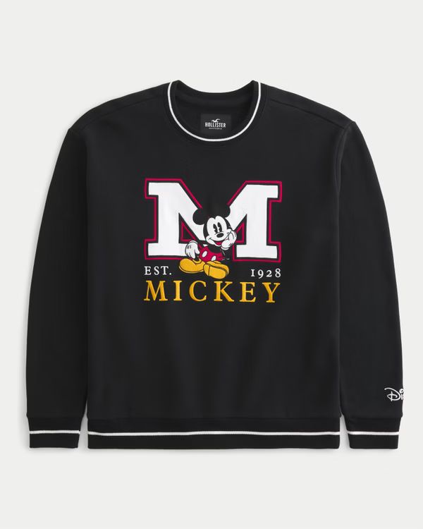 Relaxed Mickey Graphic Crew Sweatshirt | Hollister (US)