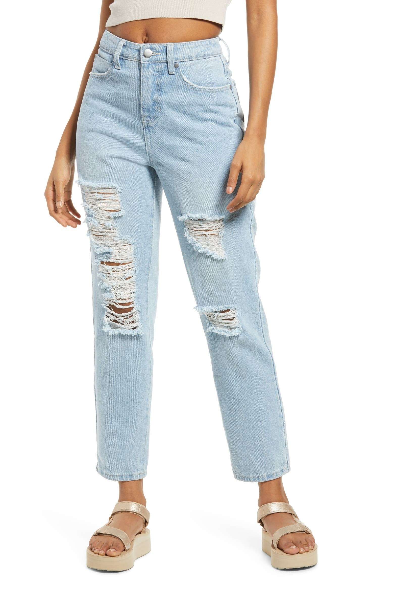Ripped High Waist Mom Jeans | Nordstrom