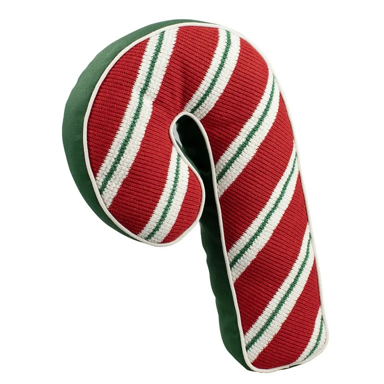 10" x 17" Candy Cane Christmas Decorative Pillow, Red, White, and Green, by Holiday Time | Walmart (US)