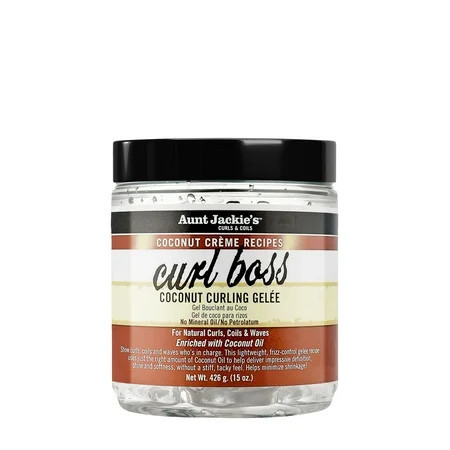 Aunt Jackie s Curls & Coils Curl Boss Coconut Curling Gelée 15 oz Female Shine Enhancing | Walmart (US)