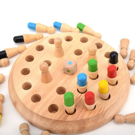 SHIYAO Wooden Memory Match Stick Chess Game Fun Block Board Game Educational Color Cognitive Ability | Walmart (US)