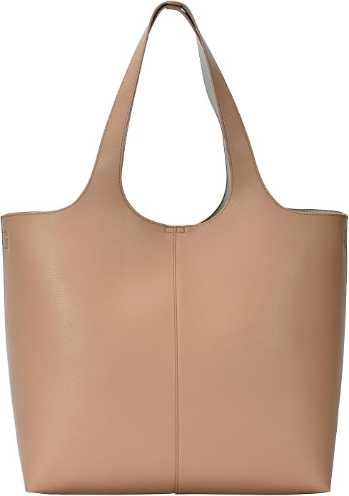 Madison West Elle Tote | Vegan Leather Tote Bags for Women with Double Handles and Scoop neck | 1... | Amazon (US)