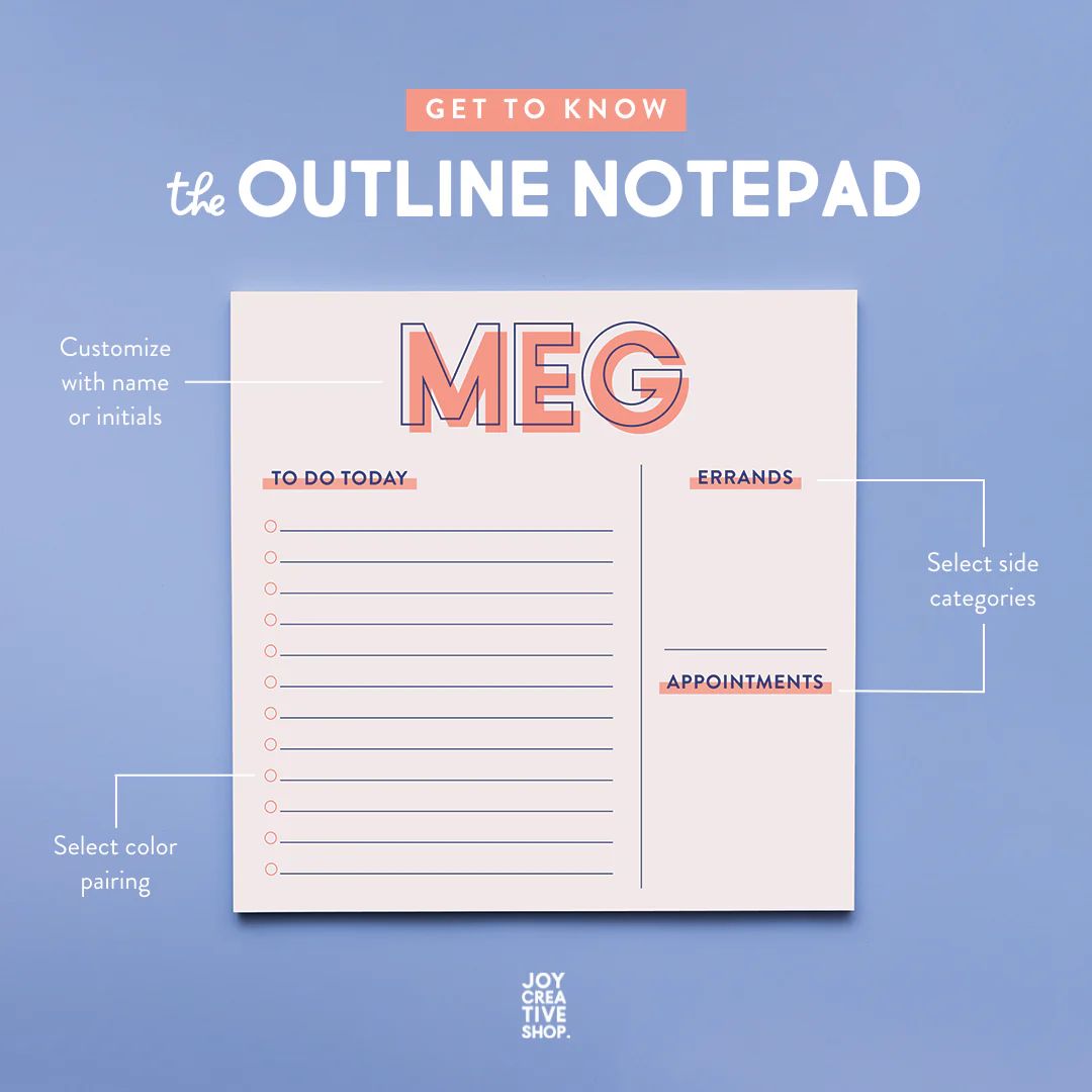 The Outline Notepad | Joy Creative Shop