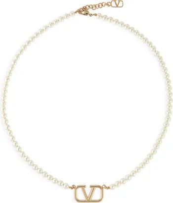 VLOGO Signature Imitation Pearl Necklace | Nordstrom