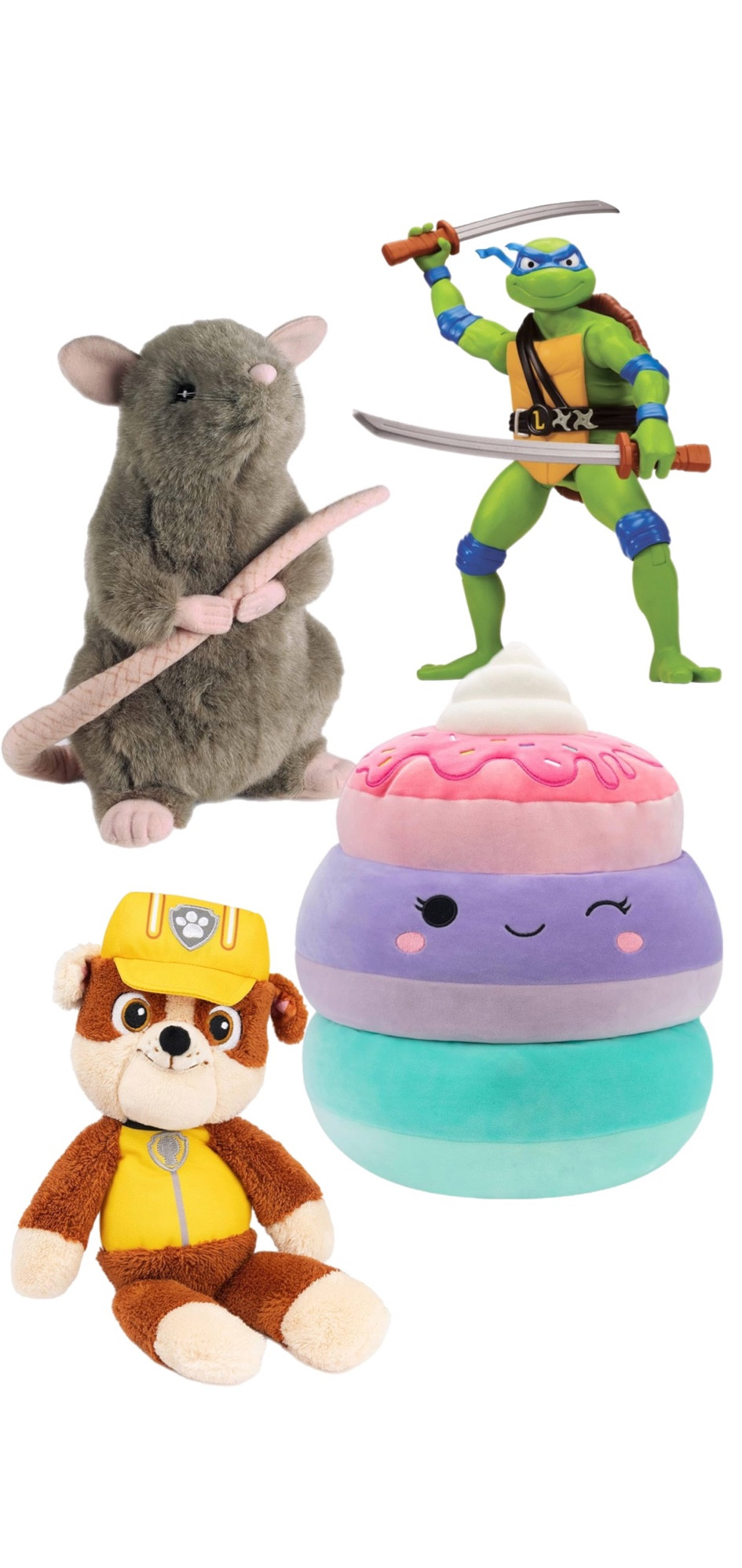 making memories and they all like something different! we are doing a scavenger hunt that will lead to a movie night set up, and they will each get a plush (with the exception of our action figure lover) and treats! 

#pawpatrol #harrypotter #squishmallows #ninjaturtles 

#LTKkids #LTKfindsunder50 #LTKGiftGuide