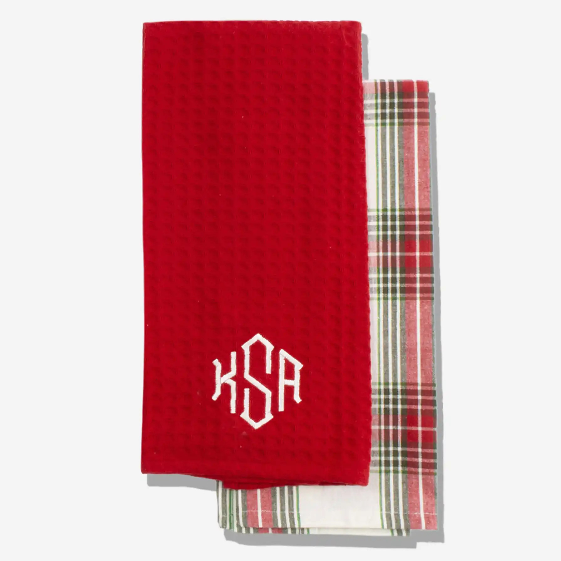 Monogrammed Dish Towel Set | Marleylilly