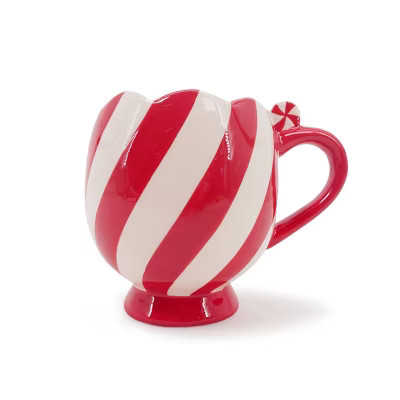 9 fl oz Novelty Ceramic Mugs Candy Cane - Bullseye's Playground™ | Target