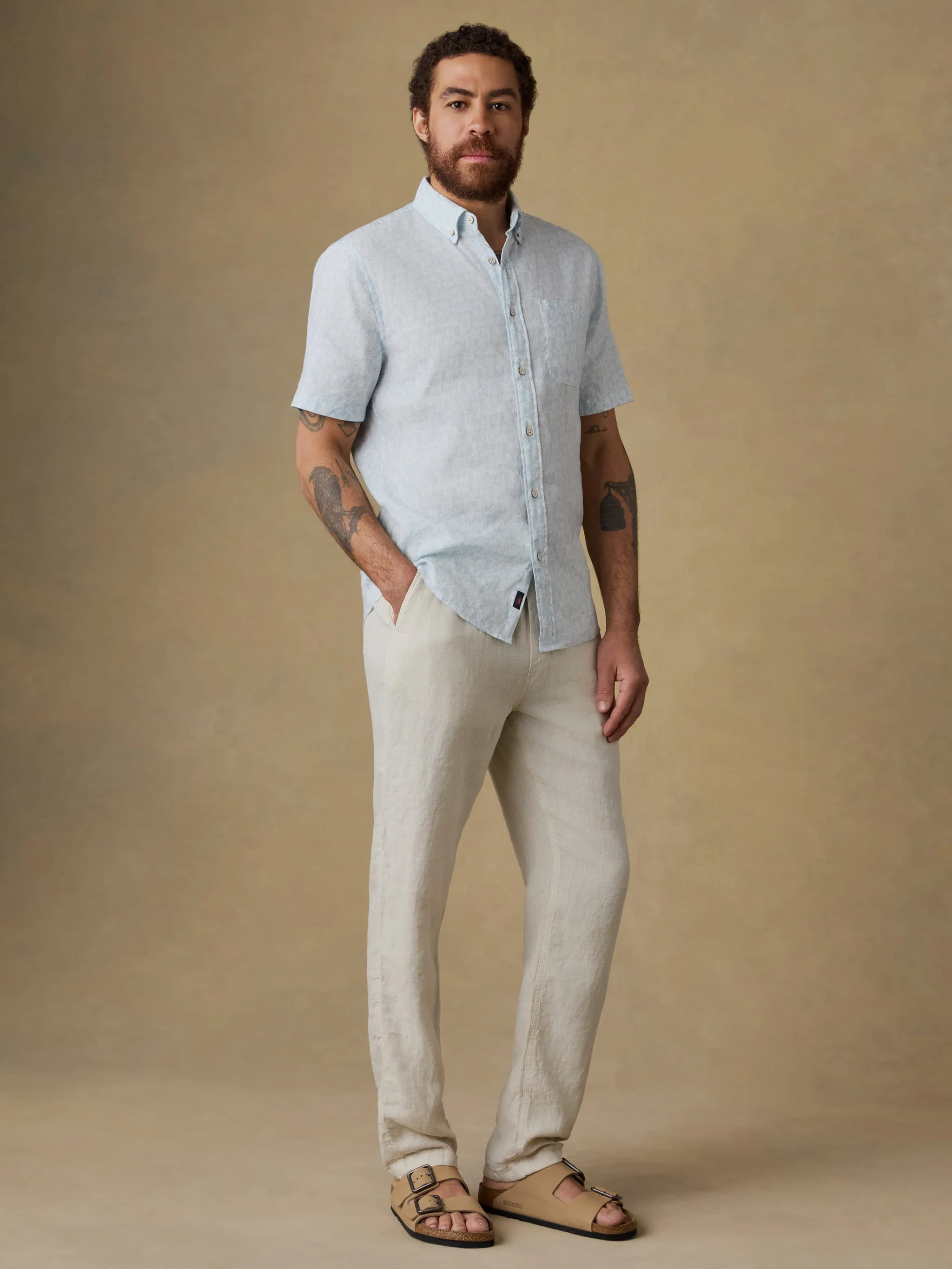 Linen Drawstring Pant - Weathered Sand | Faherty