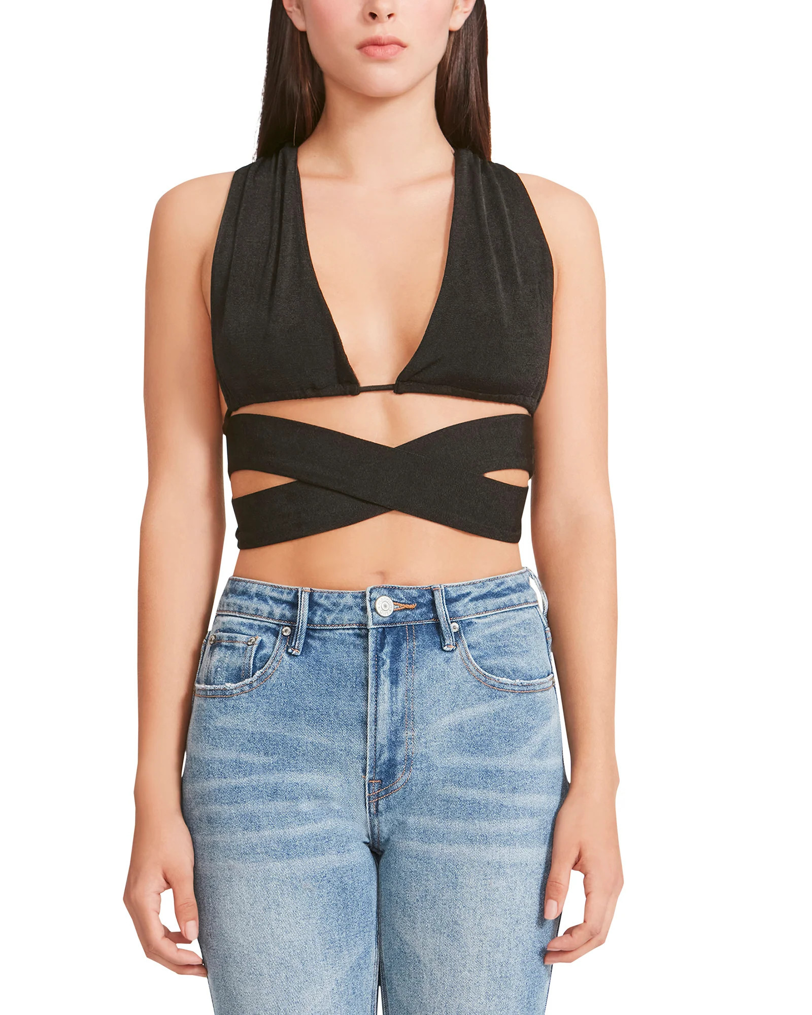 WRAP UP HALTER TOP BLACK | Steve Madden (US)