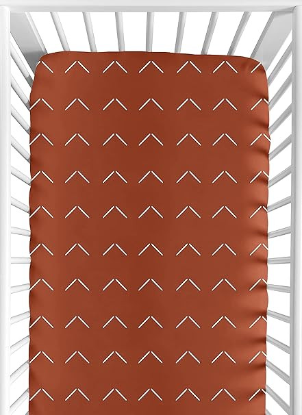 Sweet Jojo Designs Boho Arrow Boy Girl Fitted Crib Sheet Baby Toddler Bed Nursery - Burnt Orange ... | Amazon (US)