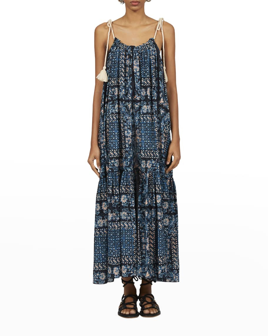Cari Shoulder-Tie Coverup Maxi Dress | Neiman Marcus
