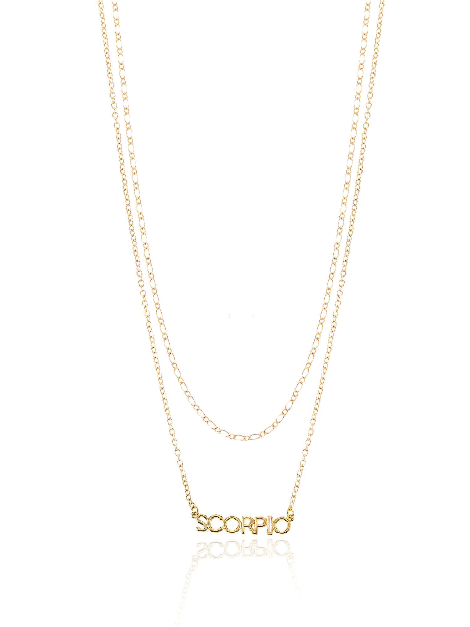 Time and Tru Goldtone Zodiac Necklace Set, 2 Pieces, Scorpio | Walmart (US)